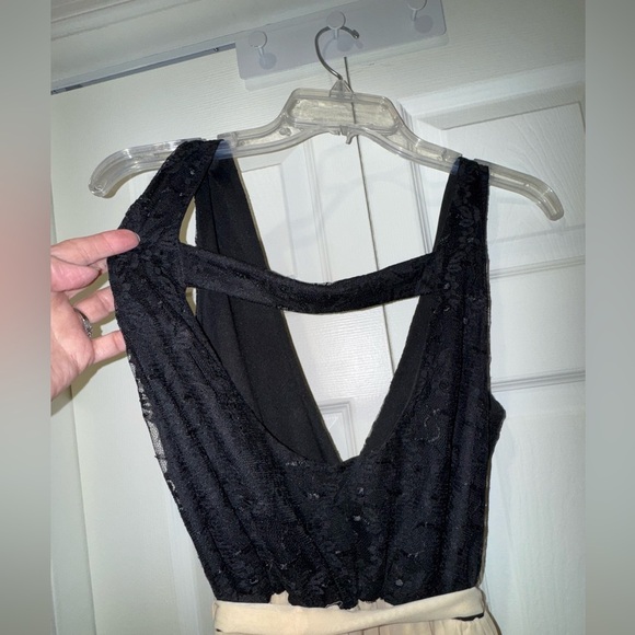 Rare London Multicolored High Low dress Plunge Neckline. Strap back Size 10VGUC - Picture 5 of 16